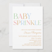 Kleurrijke moderne minimalistische Baby sprinkle Kaart (Voorkant)