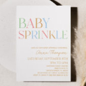 Kleurrijke moderne minimalistische Baby sprinkle Kaart