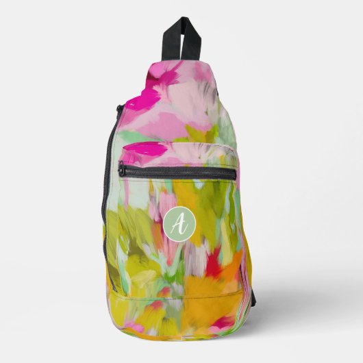 Kleurrijke Moderne Monogram Sling Bag (Voorkant)