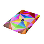 Kleurrijke moderne multi-gekleurde geometrische |  badmat (Gekanteld)