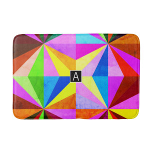 Kleurrijke moderne multi-gekleurde geometrische    badmat