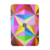 Kleurrijke moderne multi-gekleurde geometrische |  badmat (Voorkant Verticaal)