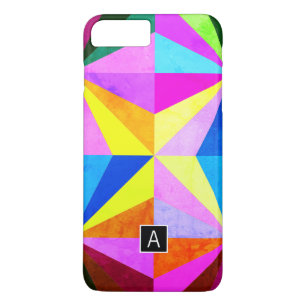 Kleurrijke moderne multi-gekleurde geometrische    	iPhone 8/7 plus hoesje