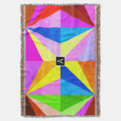 Kleurrijke moderne multi-gekleurde geometrische |  deken (Voorkant Verticaal)