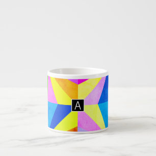 Kleurrijke moderne multi-gekleurde geometrische    espresso kop