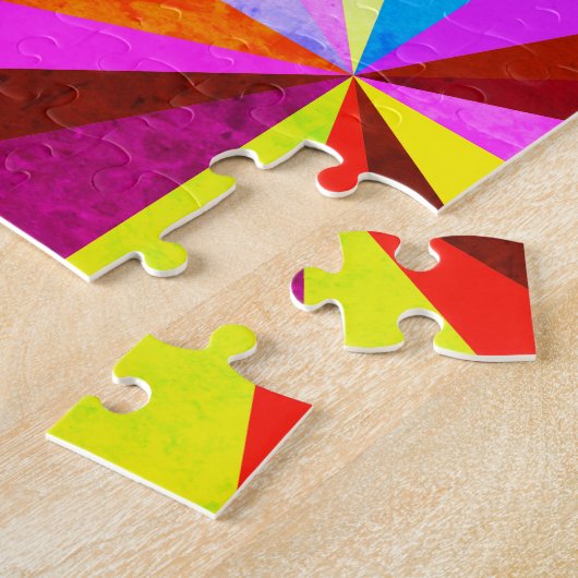 Kleurrijke moderne multi-gekleurde geometrische |  legpuzzel (Zijkant)