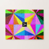 Kleurrijke moderne multi-gekleurde geometrische |  legpuzzel (Horizontaal)