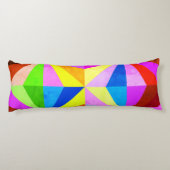Kleurrijke moderne multi-gekleurde geometrische | lichaamskussen (Achterkant)