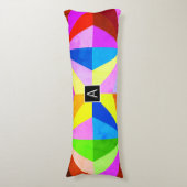 Kleurrijke moderne multi-gekleurde geometrische | lichaamskussen (Voorkant Verticaal)