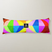 Kleurrijke moderne multi-gekleurde geometrische |  lichaamskussen (Voorkant)
