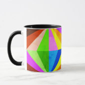 Kleurrijke moderne multi-gekleurde geometrische | mok (Links)