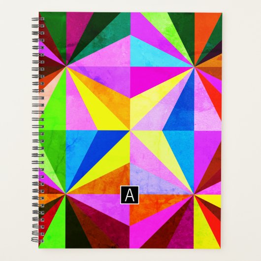 Kleurrijke moderne multi-gekleurde geometrische | planner (Voorkant)