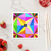 Kleurrijke moderne multi-gekleurde geometrische |  servetten (Insitu)