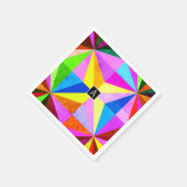 Kleurrijke moderne multi-gekleurde geometrische |  servetten (Hoek)