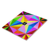 Kleurrijke moderne multi-gekleurde geometrische | tegeltje (Zijkant)