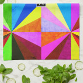 Kleurrijke moderne multi-gekleurde geometrische |  theedoek (Gevouwen)