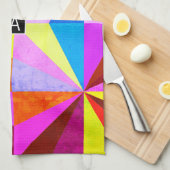 Kleurrijke moderne multi-gekleurde geometrische |  theedoek (Quarter Fold)