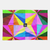 Kleurrijke moderne multi-gekleurde geometrische |  theedoek (Horizontaal)