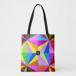Kleurrijke moderne multi-gekleurde geometrische    tote bag