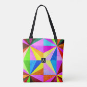 Kleurrijke moderne multi-gekleurde geometrische |  tote bag (Achterkant)