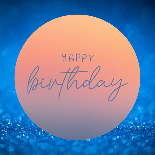 Kleurrijke Moderne Ombre Regenboog Eenvoudige Verj Ronde Sticker