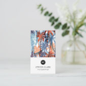 Kleurrijke moderne palmbomen visitekaartje (Staand voorkant)