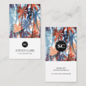 Kleurrijke moderne palmbomen visitekaartje (Voorkant / Achterkant)