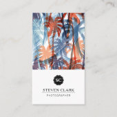 Kleurrijke moderne palmbomen visitekaartje (Voorkant)