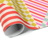 Kleurrijke moderne patchwork deken inpakpapier (Rol Hoek)