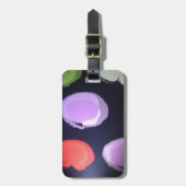 Kleurrijke moderne patroon Polka Dot Art Print Bagagelabel (Voorkant verticaal)