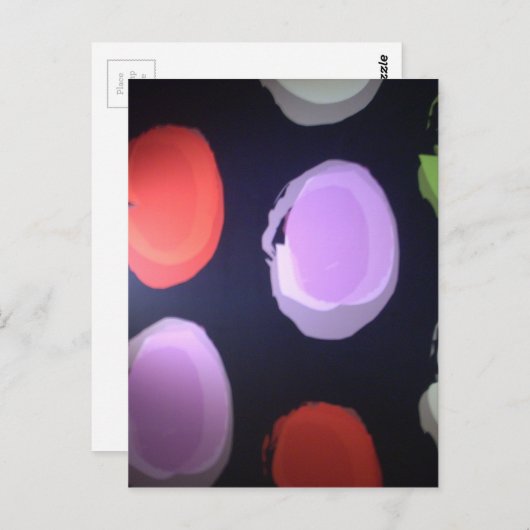 Kleurrijke moderne patroon Polka Dot Art Print Briefkaart (Voorkant / Achterkant)