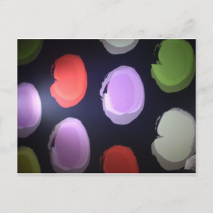 Kleurrijke moderne patroon Polka Dot Art Print Briefkaart