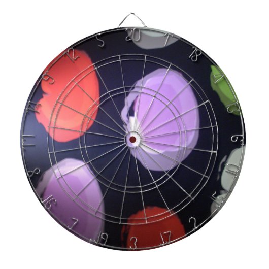 Kleurrijke moderne patroon Polka Dot Art Print Dartbord (Voorkant)