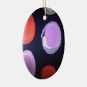 Kleurrijke moderne patroon Polka Dot Art Print Keramisch Ornament (Rechts)