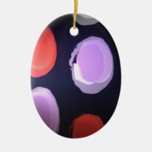 Kleurrijke moderne patroon Polka Dot Art Print Keramisch Ornament