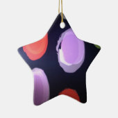 Kleurrijke moderne patroon Polka Dot Art Print Keramisch Ornament (Rechts)