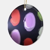 Kleurrijke moderne patroon Polka Dot Art Print Keramisch Ornament (Links)