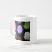Kleurrijke moderne patroon Polka Dot Art Print Koffiemok (Voorkant links)