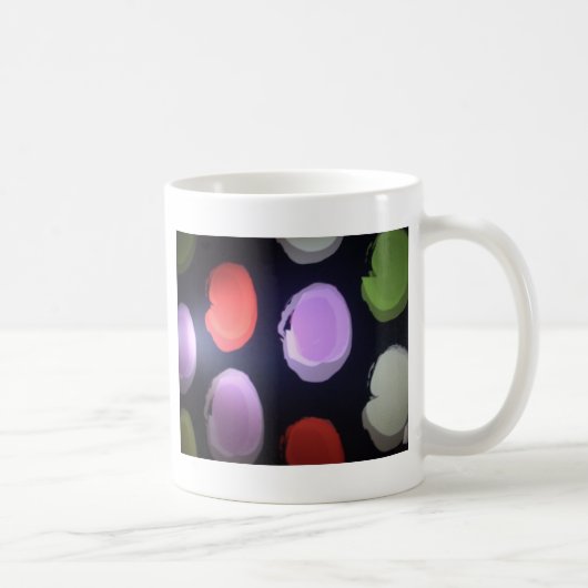 Kleurrijke moderne patroon Polka Dot Art Print Koffiemok (Rechts)