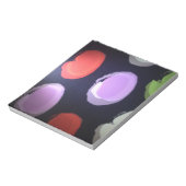 Kleurrijke moderne patroon Polka Dot Art Print Notitieblok (Linkerzijde)