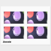 Kleurrijke moderne patroon Polka Dot Art Print Rechthoekige Sticker (Vel)