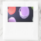 Kleurrijke moderne patroon Polka Dot Art Print Rechthoekige Sticker (Tas)