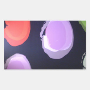 Kleurrijke moderne patroon Polka Dot Art Print Rechthoekige Sticker