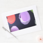 Kleurrijke moderne patroon Polka Dot Art Print Rechthoekige Sticker (Envelop)