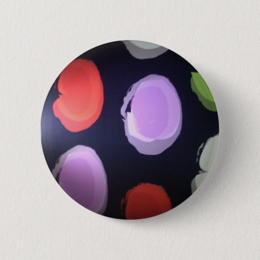 Kleurrijke moderne patroon Polka Dot Art Print Ronde Button 5,7 Cm (Voorkant)