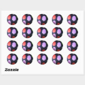 Kleurrijke moderne patroon Polka Dot Art Print Ronde Sticker (Vel)