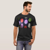 Kleurrijke moderne patroon Polka Dot Art Print T-shirt (Voorkant volledig)