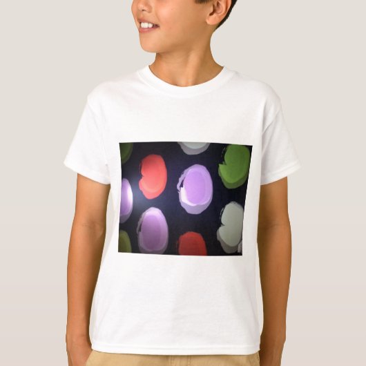 Kleurrijke moderne patroon Polka Dot Art Print T-shirt (Voorkant)