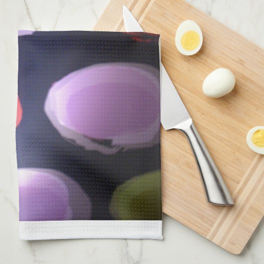 Kleurrijke moderne patroon Polka Dot Art Print Theedoek (Quarter Fold)