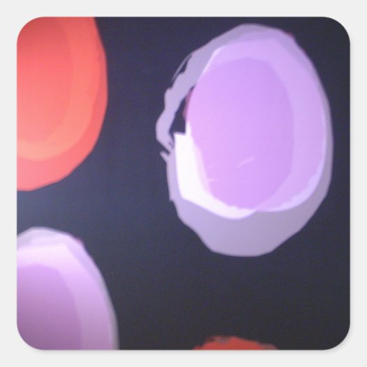 Kleurrijke moderne patroon Polka Dot Art Print Vierkante Sticker (Voorkant)